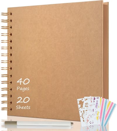 DIY Scrapbook Album 21x21cm Hardcover met 40 Pagina's voor Foto's en Herinneringen