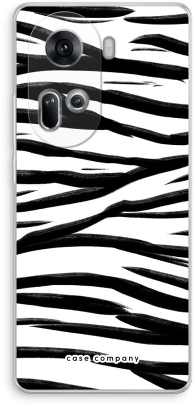 Case Company® - Hoesje geschikt voor Oppo Reno 11 hoesje - Zebra pattern - Soft Cover Telefoonhoesje - Bescherming aan alle Kanten en Schermrand