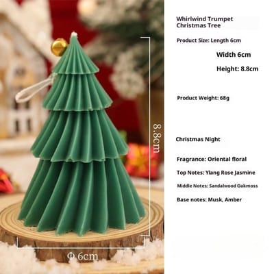 Kerstgeurcadeaus, Kerstboomvormige Mini Aromatherapie Kaarsen, Huis Desktop Decoratie Ornamenten groen