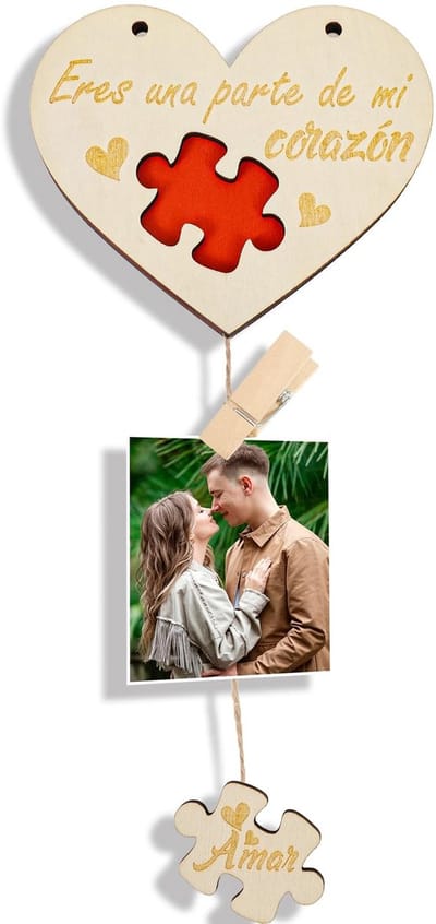 Dailygoods- Fotolijst Hartvorm - Houten Fotolijst - Cadeau - Foto's