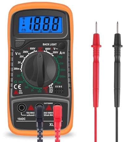 Draagbare Digitale Multimeter met LCD Achtergrondverlichting voor AC/DC met Stroom- en Spanningsmeting