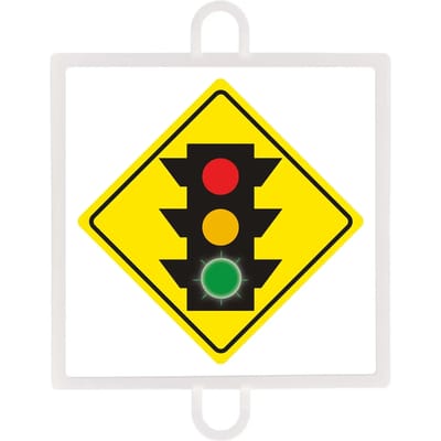 Waarschuwingsbord nr. 3 (groen verkeerslicht)