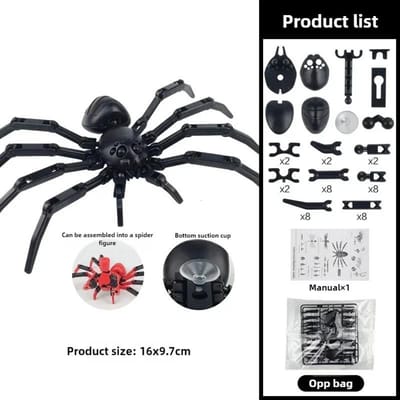 Meervoudig Beweegbare Robot 3D Geprinte Spinnen Speelgoed Met Zuignap Model Spel Speelgoed Cadeau Kerst Ontspanningsgereedschap zoals blauw