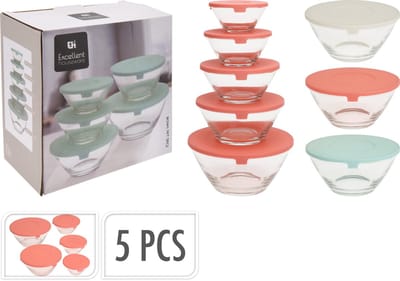 Excellent houseware - schalenset set van 5-luchtdichte kommen