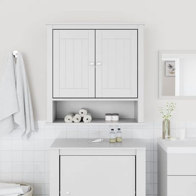 vidaXL - Badkamerkast - BERG - 69,5x27x71,5 - cm - massief - grenenhout - wit