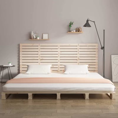 vidaXL - Hoofdbord - wandmontage - 186x3x91,5 - cm - massief - grenenhout