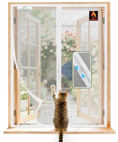 PromoHome Vliegengaas voor ramen 160x150 cm - Zonder boren - Insectenbescherming met dubbele ritssluiting