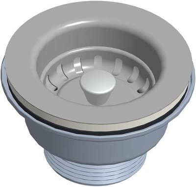 Gootsteenstop - Afvoerstop Zeef - Keuken Afvoer - Roestvrij Staal PVC - 85 mm - Zilver