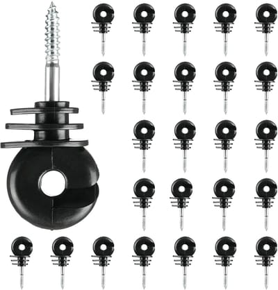Ringisolator Set - Paal Isolator - Veilige Omheining - Voor Houten Palen - 25 Stuks