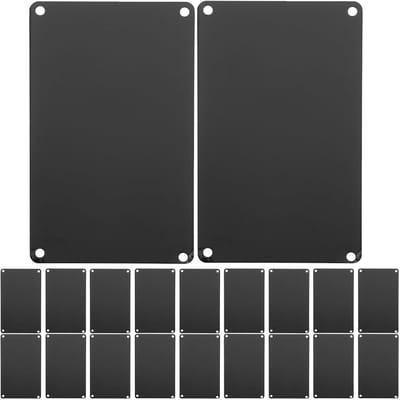 Rechthoekige Naamplaatjes - Graveerplaten Kantoor - Labels Aanbrengen - Permanent Lasergeëtst - 8 x 5 cm - Zwart