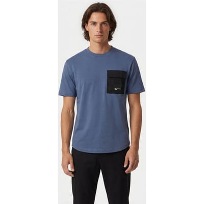Karl Lagerfeld Vintage Indigo Klj Reg Mix Material Tee Taglia: XS | Magliette basic Outlet | Uomo | Blu