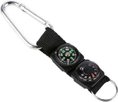 3-in-1 Compass Thermometer Keyring - Multifunctional Outdoor Navigation Tool
