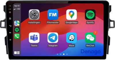 CarPlay autoradio geschikt voor Toyota Auris | 2006 t/m 2012 | Android 13 | 9 inch | Draadloos Apple CarPlay & Android Auto | 2GB + 32GB | QuadCore processor | Denago DNG-A288 | Bluetooth