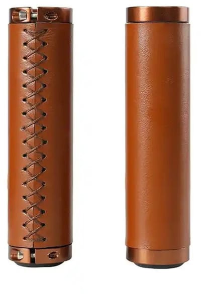 Fiets handvatten Comfort Caramel Bruin 130 mm, mooie, comfortabele en fijne fietshandvatten met goede grip