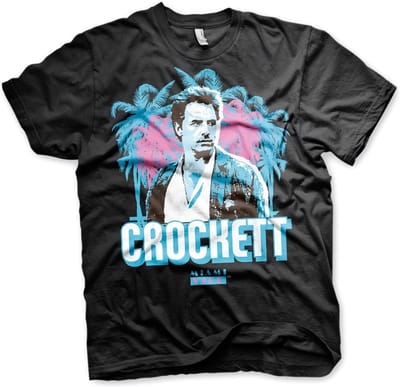Miami Vice Crockett Palms T-shirt Zwart