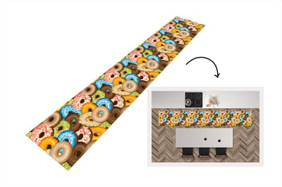 Keukenloper - Loper keuken - Donuts - Patronen - Sterren - 300x50 cm - Keukenloper vinyl
