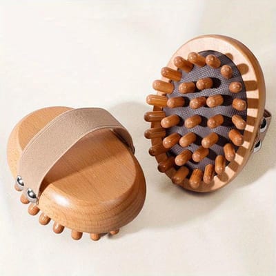 Brosse anti-cellulite pour le corps, en bois apaisant, huile essentielle, coussin d'air, massage, peigne à cheveux, brosse de massage du cuir chevelu, masseur corporel