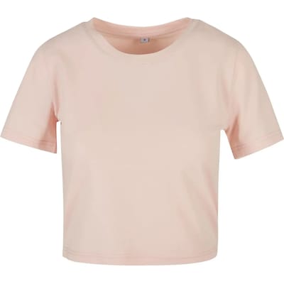 Build Your Brand - Cropped Dames T-Shirt - Pink maat XS