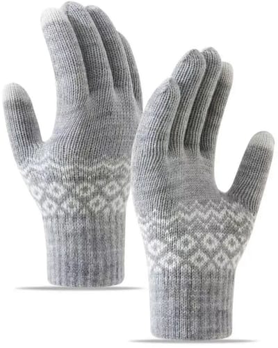 Touchscreen Winter Handschoenen Unisex One Size Grijs