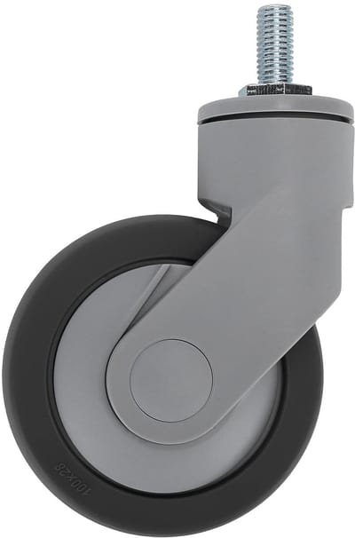 Dailygoods- Zwenkwielen 4-inch - Zwenkwielen met M12-draad - Zwenkwielen set van 4 - Meubelwiel - Industriële zwenkwielen - Budgetvriendelijk en functioneel - Meubeltrolleywielen