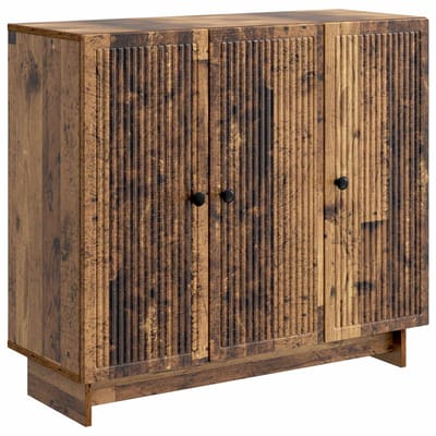 vidaXL - Dressoir - Oud - hout - 89 - x - 34,5 - x - 80 - cm - Bewerkt - hout