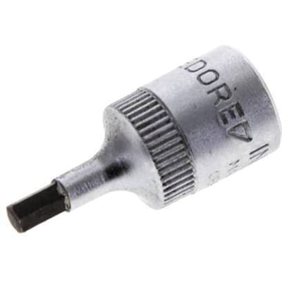 1/4" Gedore 28mm Dopsleutel- Schroevendraaier voor 3mm Binnenzeskant-Schroeven
