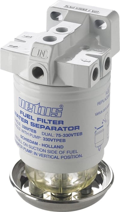 VETUS Brandstoffilter Waterafscheider - 360 liter/uur - voor dieselmotoren - 330VTEB