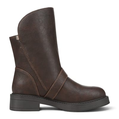 Blowfish Malibu dames winter bikerlaarzen van bruin kunstleer - Venice-Cozy