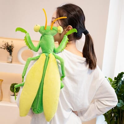 Zoals Echt Insect Pluche Rugzak Libelle Bidsprinkhaan Dubbele Schouders Tas Pluche Verzending Portemonnee Tas Creatieve Pluche Knuffel Verjaardagscadeau 20x45cm backpack