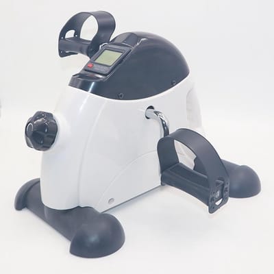 Mini Hometrainer - Pedaal Trainer - Armen Benen Trainen - Verstelbare Weerstand - 40x34x29cm - Wit