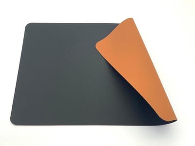 Kade 171 placemats rechthoekig 6 stuks 45 x 30 cm - lederlook zwart met bruin