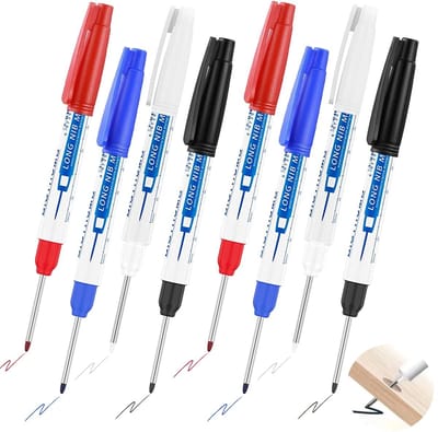 Dailygoody - Boorgatmarkers - Gatmarkeringen - Extra lange punt - 30 mm - Draagbare markeerstift - Geschikt voor hout en metaal
