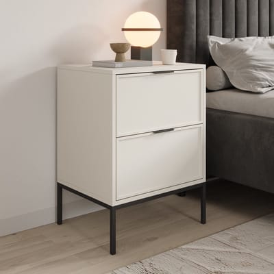 Meubella - Dominica - Nachtkastje - Beige