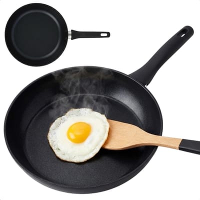 Cheqo® Koekenpan Inductie - Koekenpan - Koekenpan 24 Cm - Koekenpan Zwart - Pfas Vrije Koekenpan - Ptfe Vrije Koekenpan - Anti Aanbak Koekenpan - Koekenpan Gas - Koekenpan Elektrisch - Koekenpan Keramisch Fornuis