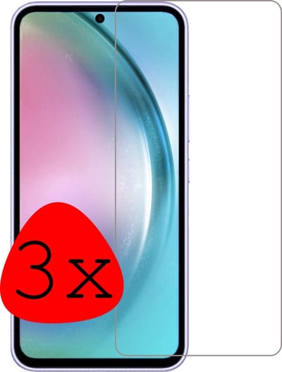 Screenprotector - 3 Stuks Geschikt voor Samsung Galaxy A54 - Extra Sterk - Beschermglas - Gehard Glas - Tempered Glass - Screen Protector