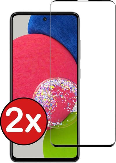 Screenprotector - 2 Stuks - Geschikt voor Samsung Galaxy A52s 5G - Full Cover - Beschermglas - Gehard Glas - Tempered Glass - Screen Protector