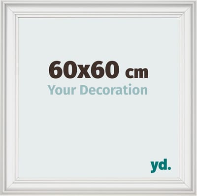 Your Decoration - Fotolijst 60x60 cm - MDF - Wit Geveegd - Lazio