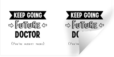 Muurstickers - Sticker Folie - Dokter - Arts - Onderwijs - Studenten - Spreuken - 40x20 cm - Plakfolie - Muurstickers Kinderkamer - Zelfklevend Behang - Zelfklevend behangpapier - Stickerfolie