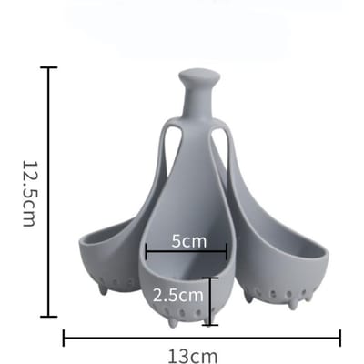 Support à œufs durs portable en silicone, anti-brûlure, cuisson rapide, résistant aux hautes températures, avec poignée, plateau vapeur pour œufs sain gray