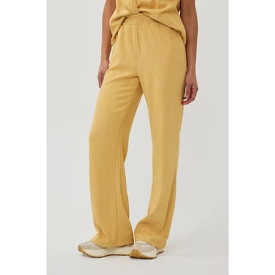 EsQualo Trousers Fancy Crinkle Yellow Maat: XS | Broeken Outlet | Dames | Geel