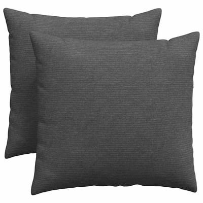 vidaXL - Zitkussens - 2 - pcs - Donkergrijs - 50 - x - 50 - cm - Corduroy - stof