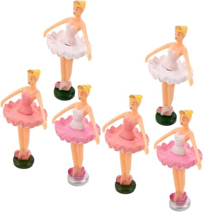 Muziekdoos Ballerina's - Dansende Beeldjes - Decoratie Cadeau - Draaiende Figuren - 6 Stuks - Diverse Kleuren