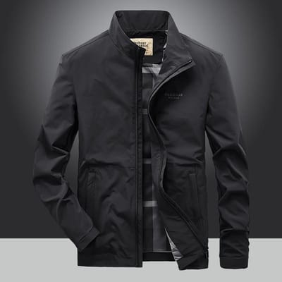 Nieuwe Herenjassen Herfst en Lente Heren Losse Casual Jeugd Opstaande Kraag Jas Herenkleding 5XL black