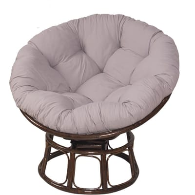 40-inch Papasan stoelkussen terraskussen Comfortabele hangstoel rond vloerkussen 100x100cm grijs