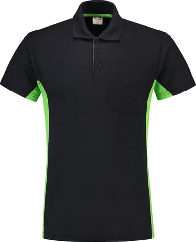 Tricorp Poloshirt Bi-Color - Workwear - 202002 - Navy-Limoengroen - maat XXL