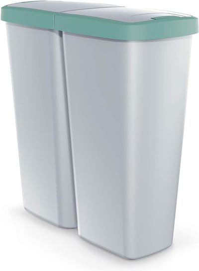 Afvalemmer met 2 onafhankelijke deksels 50 l - html content toegevoegd pedaalemmer 50 liter