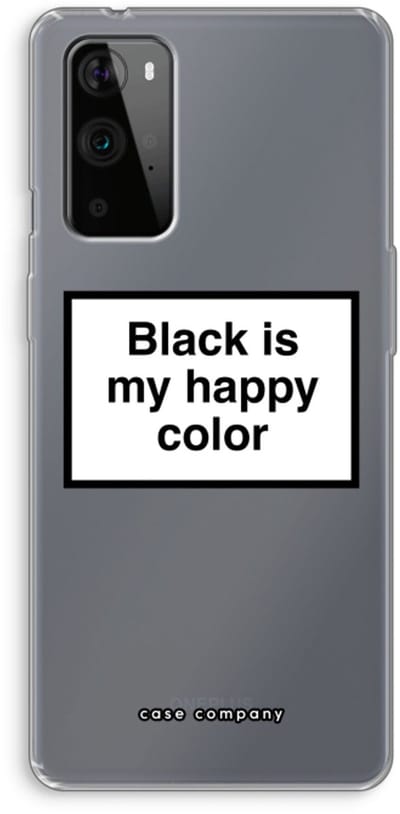 Case Company® - Hoesje geschikt voor OnePlus 9 Pro hoesje - Black is my happy color - Soft Cover Telefoonhoesje - Bescherming aan alle Kanten en Schermrand