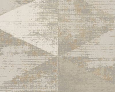 GRAFISCH BEHANG | Industrieel - zilver goud creme - A.S. Création Geo Effect