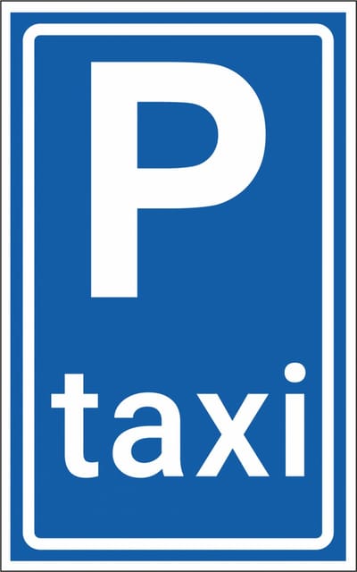 Taxistandplaats bord - kunststof - E5 400 x 250 mm
