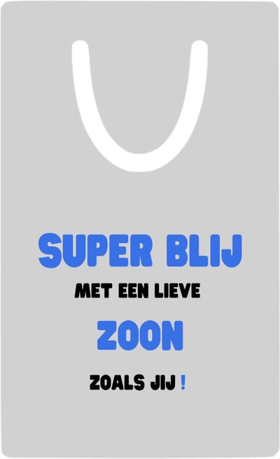 Hacebo® - super blij met een lieve zoon zoals jij metalen boekenlegger - Zoon - de liefste zoon - verjaardag - cadeautje voor zoon - zoon artikelen - kado - geschenk Bladwijzer boekenleggers - 7.6 cm x 5cm